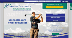 Desktop Screenshot of lakeshoreorthopaedics.com
